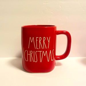 Rae Dunn MERRY CHRISTMAS Mug Cup Holiday Red White LL Xmas Gift Ready! NEW